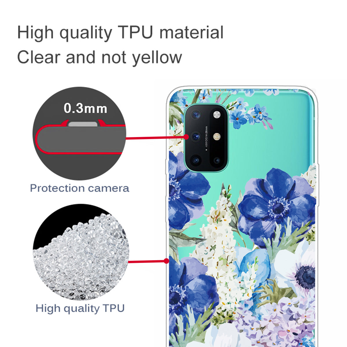 Pattern Printing Soft TPU Mobile Phone Shell for OnePlus 8T