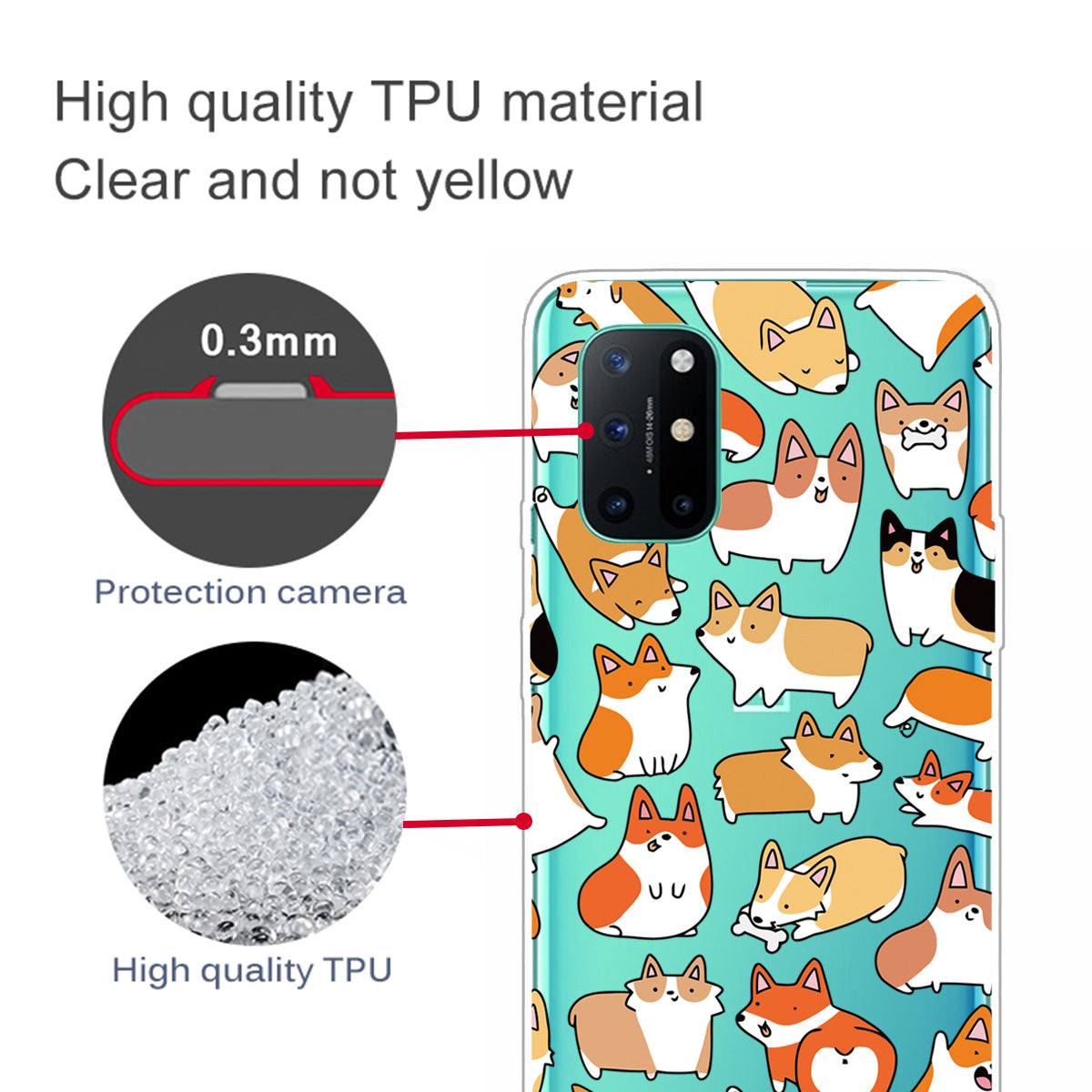 Pattern Printing Soft TPU Mobile Phone Shell for OnePlus 8T