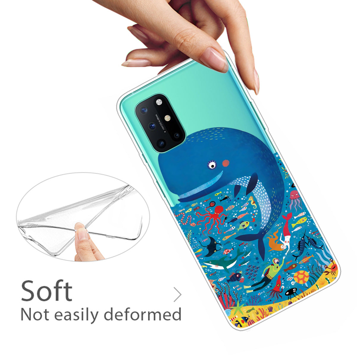 Pattern Printing Soft TPU Mobile Phone Shell for OnePlus 8T