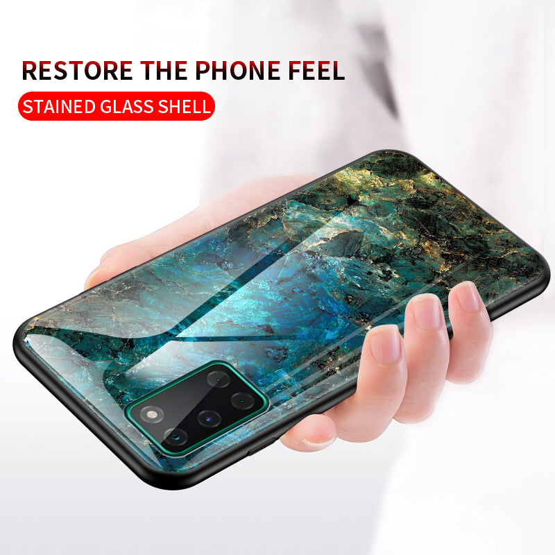 Marble Grain Pattern Tempered Glass PC + TPU Combo Case for OnePlus 8T