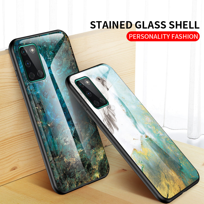 Marble Grain Pattern Tempered Glass PC + TPU Combo Case for OnePlus 8T