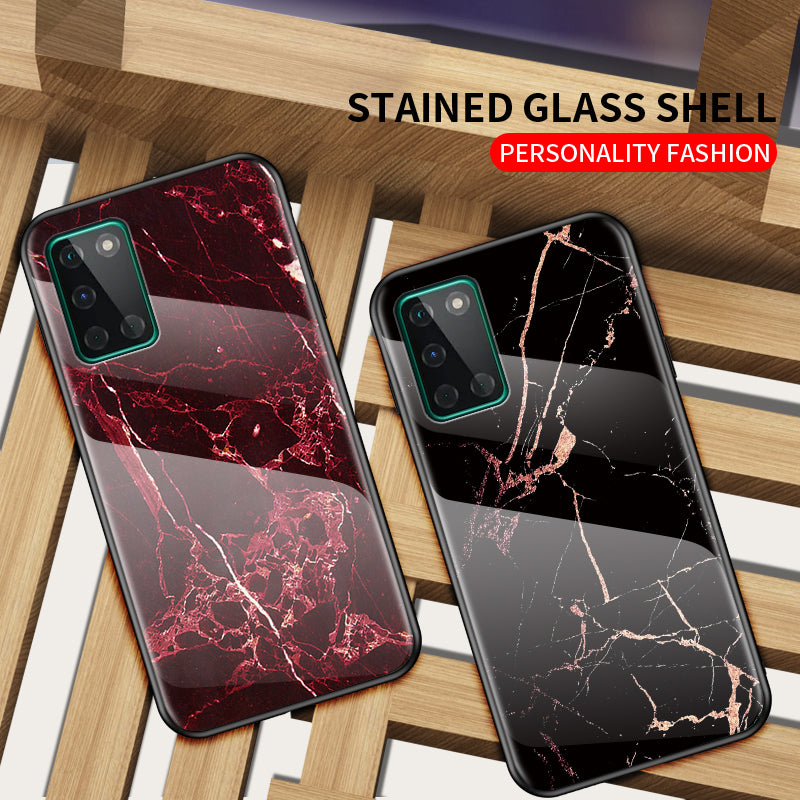 Marble Grain Pattern Tempered Glass PC + TPU Combo Case for OnePlus 8T