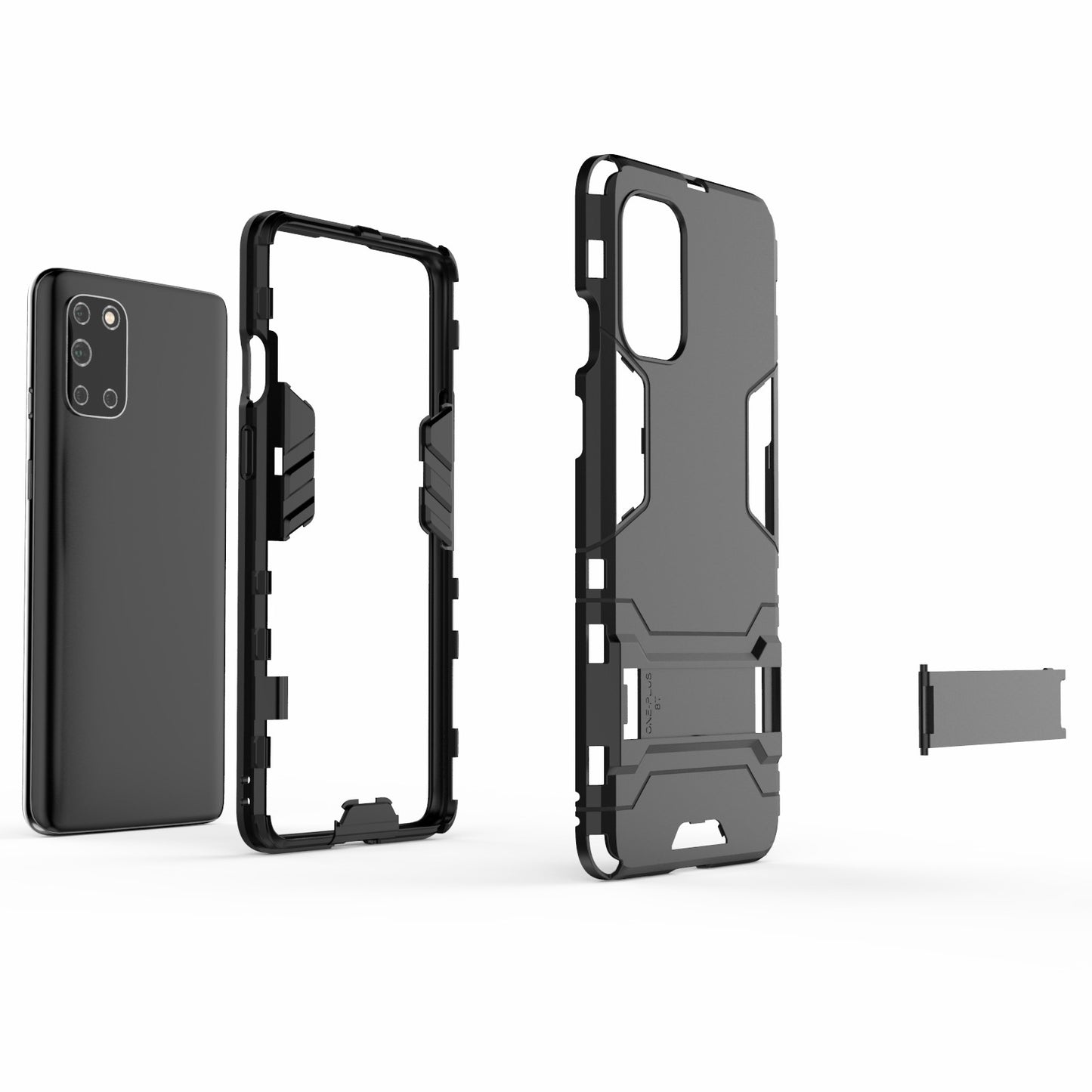 2 in 1 PC + TPU Mobile Phone Cover with Kickstand for OnePlus 8T