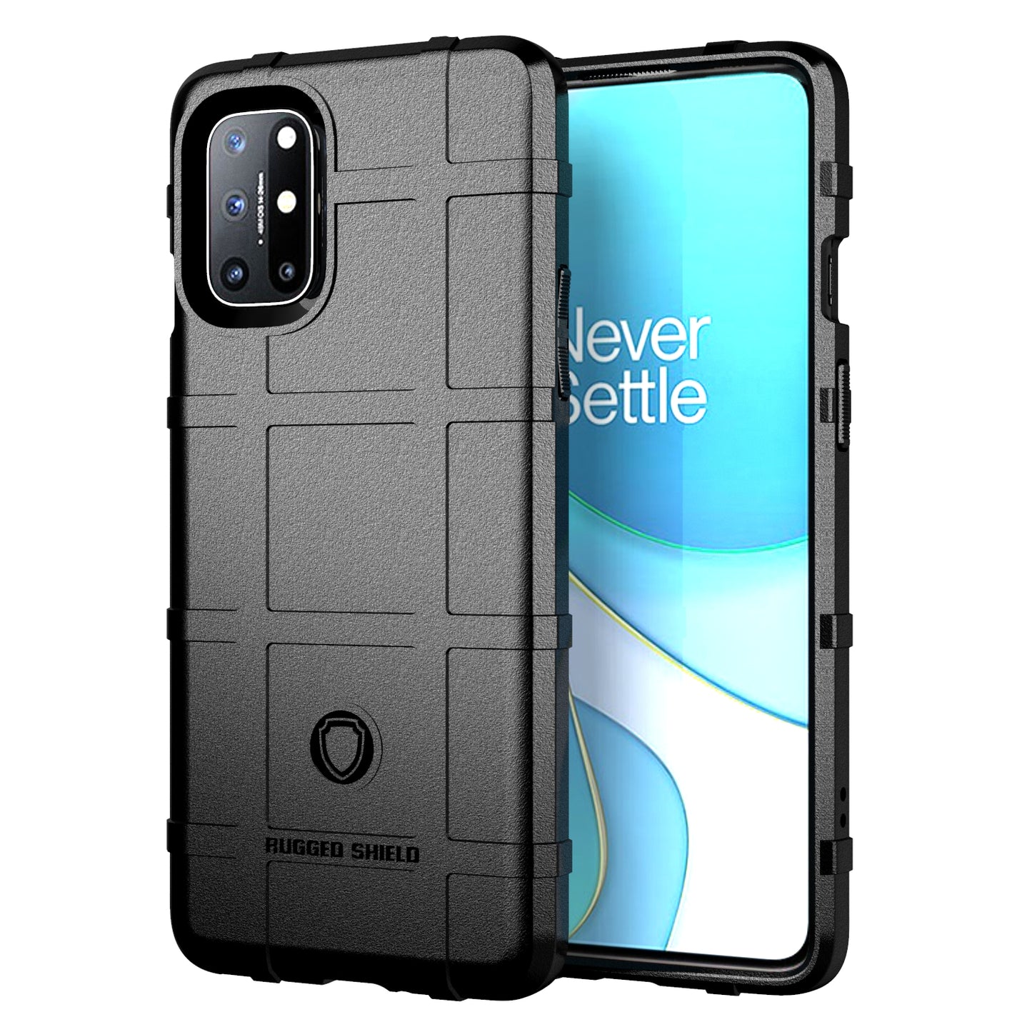 Shield Series Square Grid Texture Thicken TPU Shell Phone Cover for OnePlus 8T