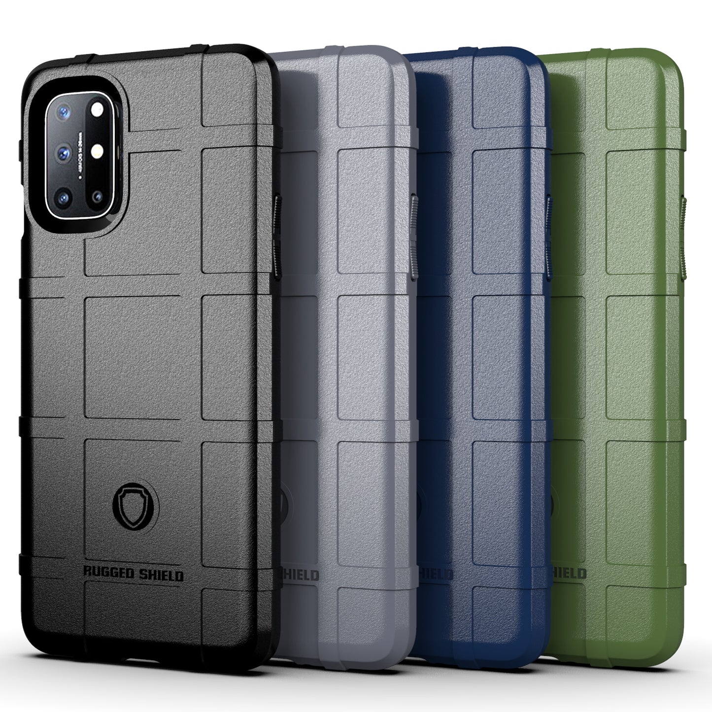 Shield Series Square Grid Texture Thicken TPU Shell Phone Cover for OnePlus 8T