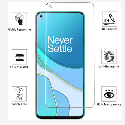 Soft TPU Case for OnePlus 8T Shell with Tempered Glass Screen Film