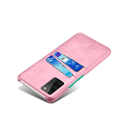 KSQ Double Card Slots PU Leather Coated Hard PC Mobile Phone Cover for OnePlus 8T