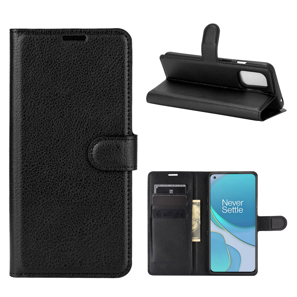 Litchi Texture Leather Wallet Protective Phone Casing for OnePlus 8T