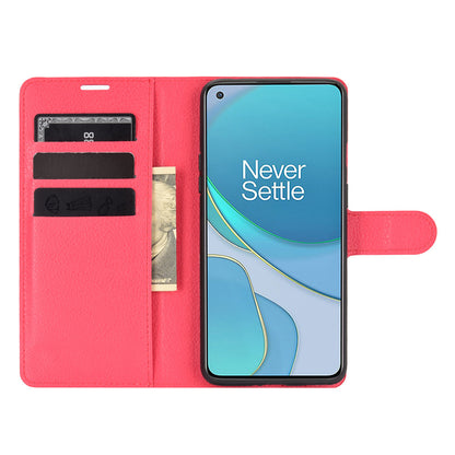 Litchi Texture Leather Wallet Protective Phone Casing for OnePlus 8T