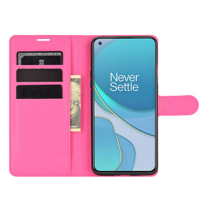 Litchi Texture Leather Wallet Protective Phone Casing for OnePlus 8T