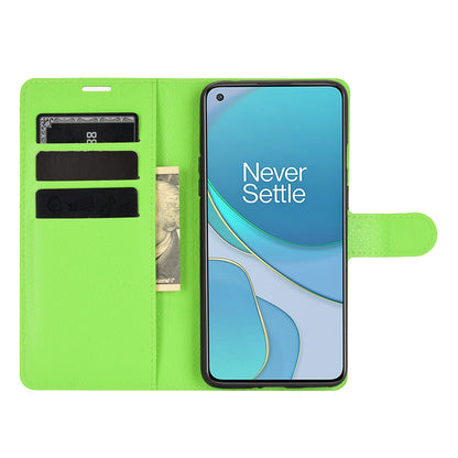 Litchi Texture Leather Wallet Protective Phone Casing for OnePlus 8T