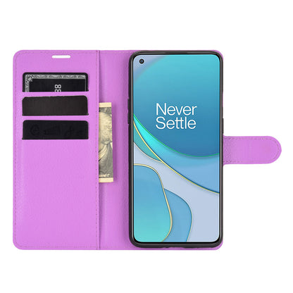 Litchi Texture Leather Wallet Protective Phone Casing for OnePlus 8T