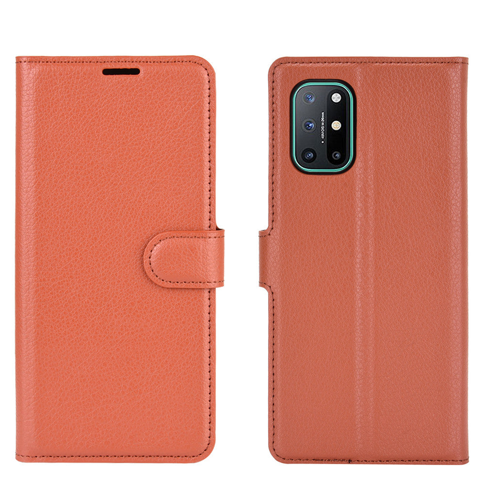 Litchi Texture Leather Wallet Protective Phone Casing for OnePlus 8T