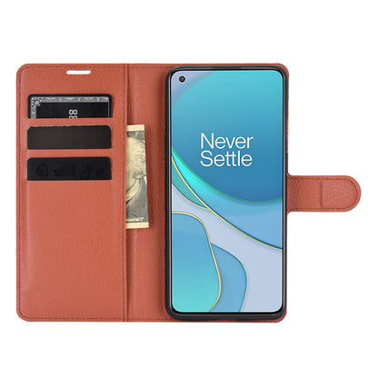 Litchi Texture Leather Wallet Protective Phone Casing for OnePlus 8T