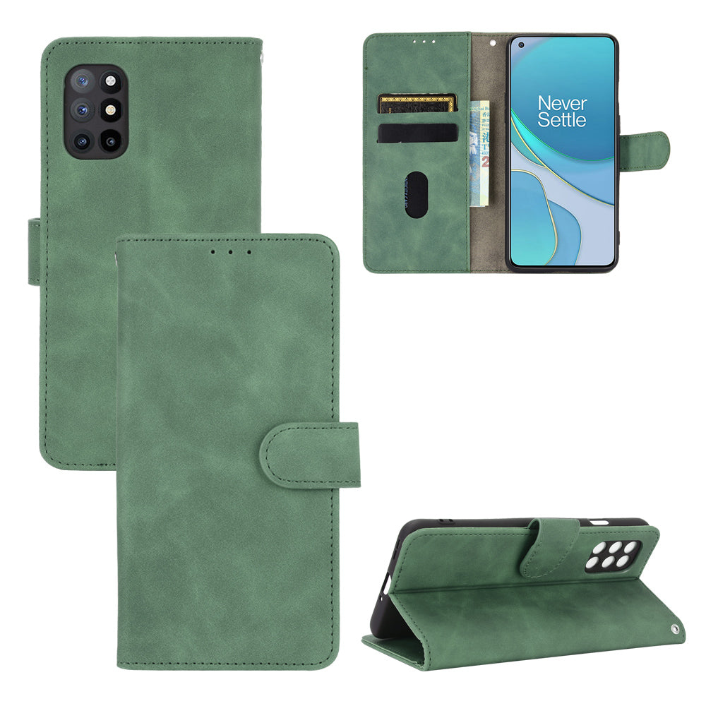 For OnePlus 8T Skin-touch PU Leather Wallet Case with Stand