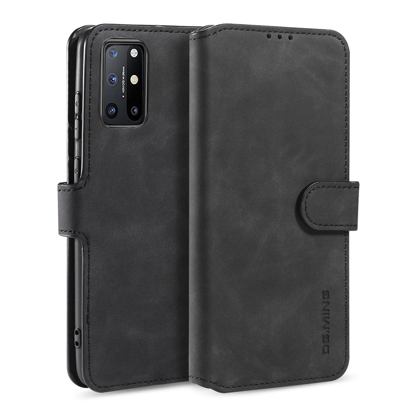 DG.MING Retro Style Leather Wallet Shell for OnePlus 8T