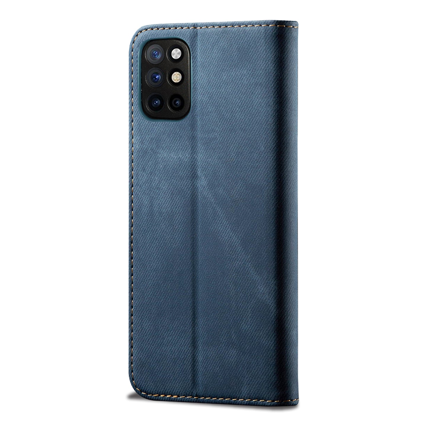 Vintage Style Jeans Cloth Texture Wallet Stand Leather Phone Cover for OnePlus 8T