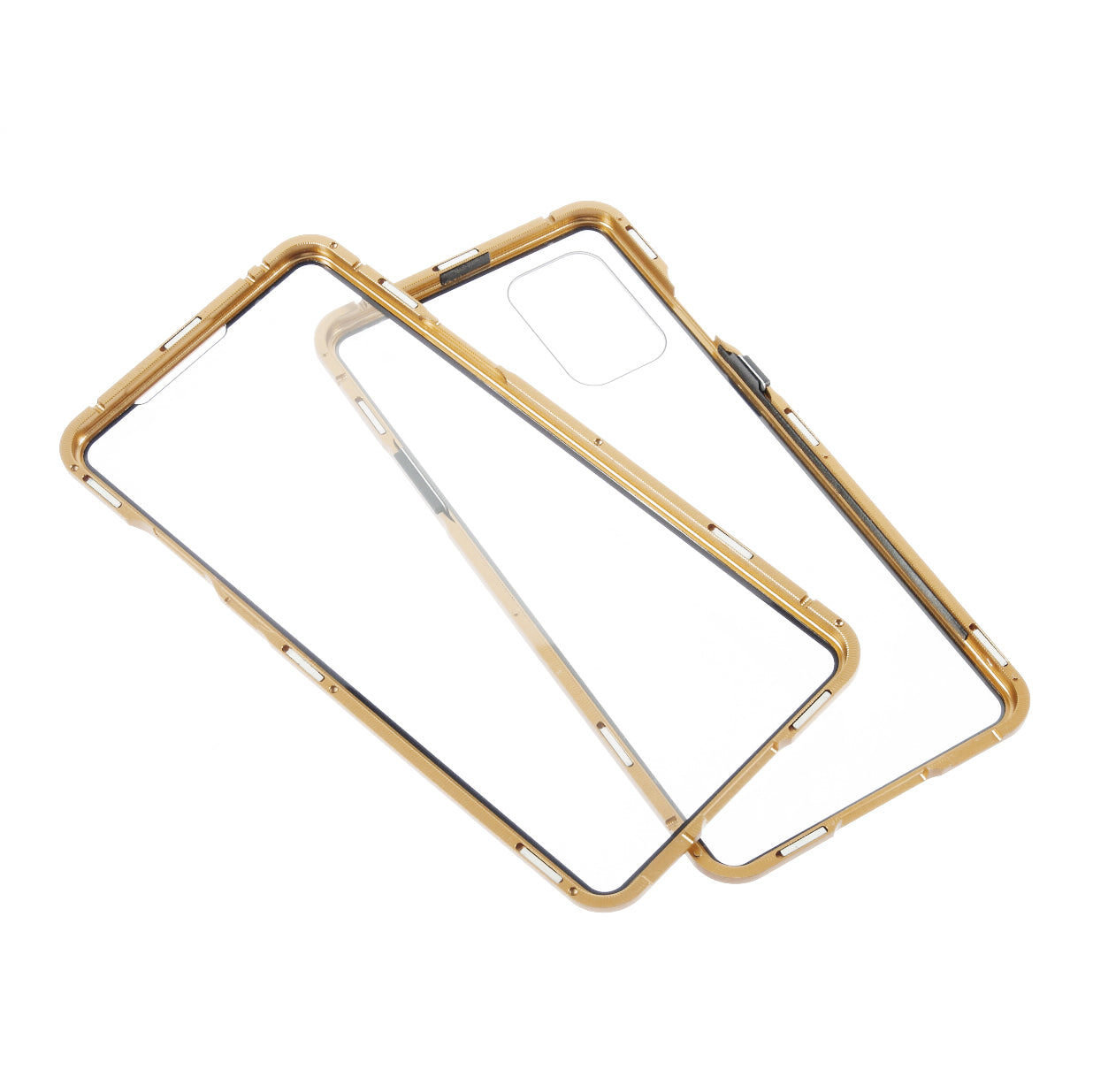 Double-sided Tempered Glass + Magnetic Adsorption Metal Frame Protection Phone Cover for OnePlus 8T