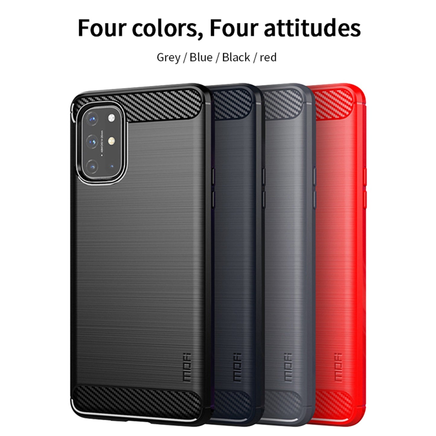 MOFI Soft TPU Carbon Fiber Back Case for OnePlus 8T