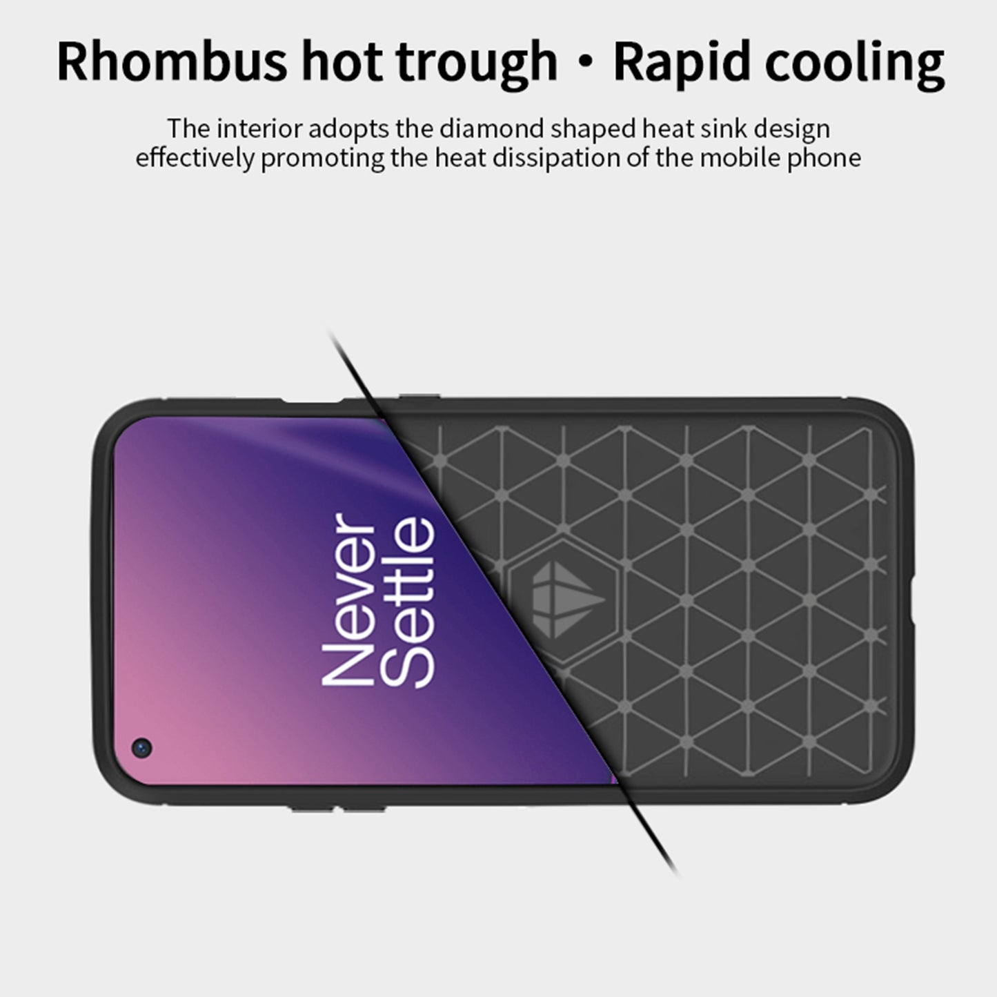 MOFI Soft TPU Carbon Fiber Back Case for OnePlus 8T