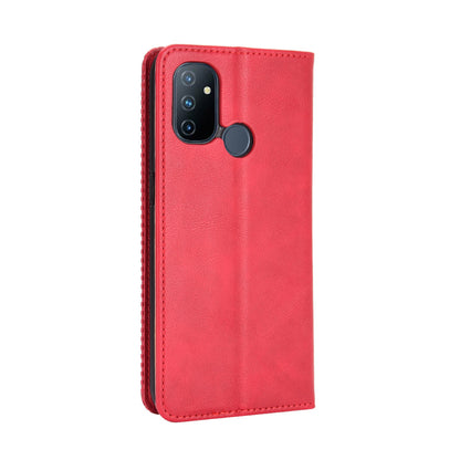 Auto-absorbed Retro Leather Wallet Mobile Cover for OnePlus Nord N100