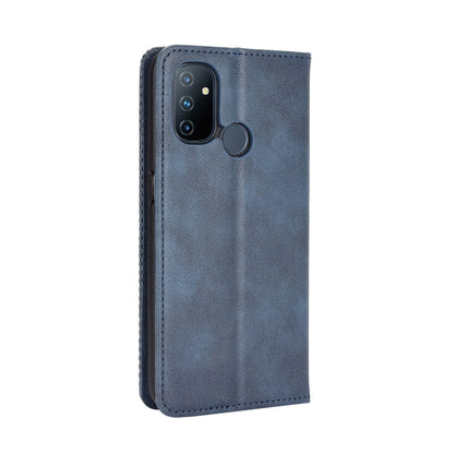 Auto-absorbed Retro Leather Wallet Mobile Cover for OnePlus Nord N100