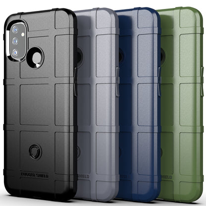 Rugged Shield Square Grid Texture TPU Phone Cover for OnePlus Nord N100