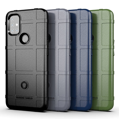 Rugged Shield Square Grid Texture TPU Phone Cover for OnePlus Nord N10 5G