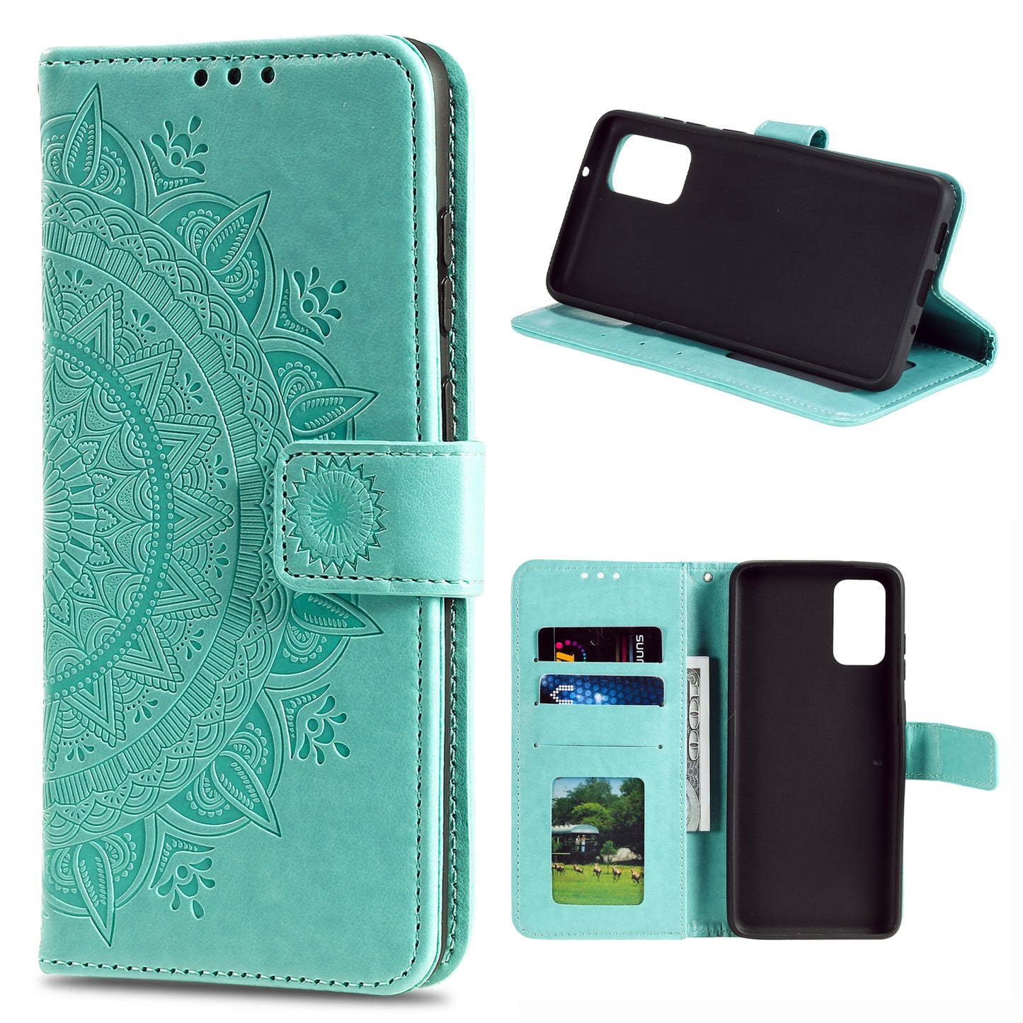 Imprint Flower Leather Wallet Case for OnePlus 8T/8T Pro Phone Cover