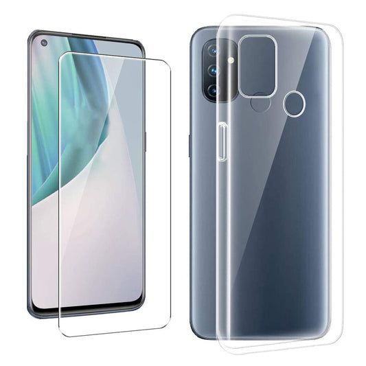 Phone Case for OnePlus Nord N100 TPU Back Shell + Tempered Glass Screen Protector