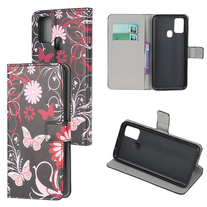 Phone Cover for OnePlus Nord N100 Pattern Printing Wallet Leather Case