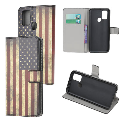 Phone Cover for OnePlus Nord N100 Pattern Printing Wallet Leather Case