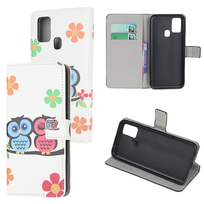 Phone Cover for OnePlus Nord N100 Pattern Printing Wallet Leather Case