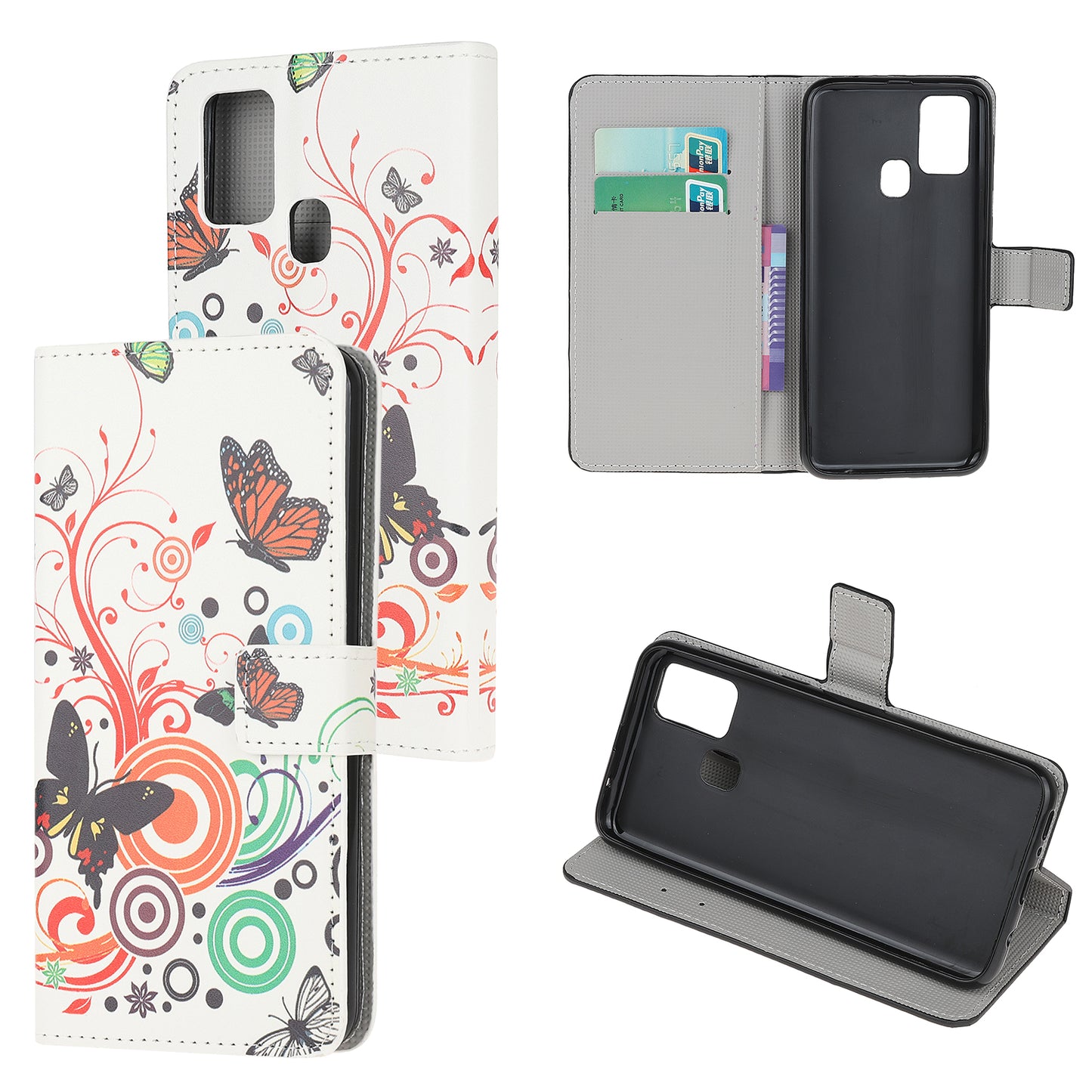 Phone Cover for OnePlus Nord N100 Pattern Printing Wallet Leather Case