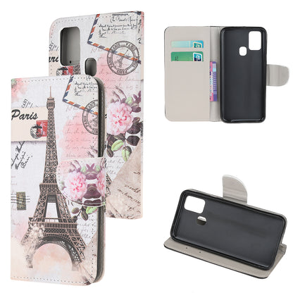 Patterned Cross Texture Protector for OnePlus Nord N100 Leather Wallet Case