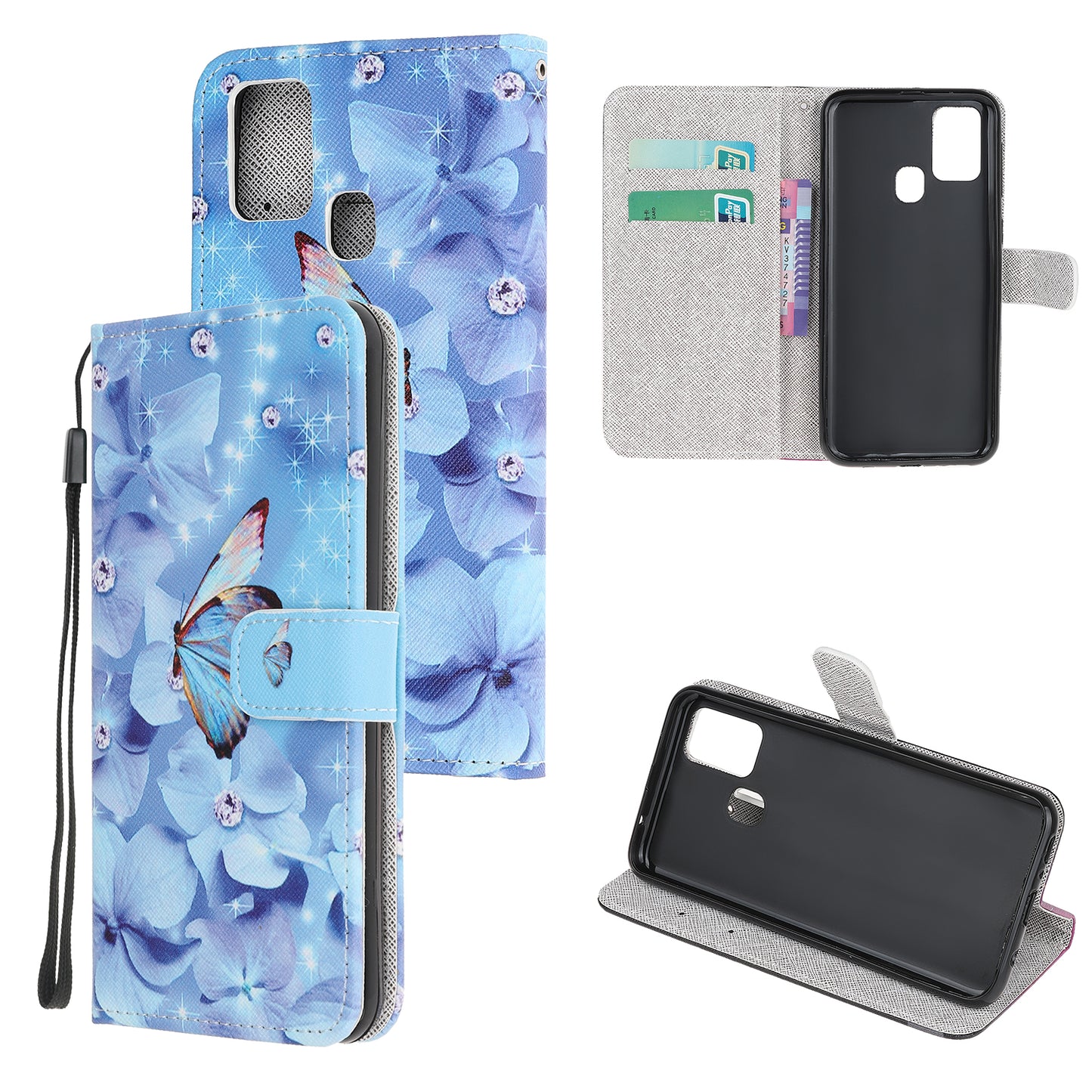 Cross Texture Pattern Printing Leather Wallet Stand Cover with Strap for 	OnePlus Nord N10 5G