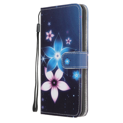 Cross Texture Pattern Printing Leather Wallet Stand Cover with Strap for 	OnePlus Nord N10 5G