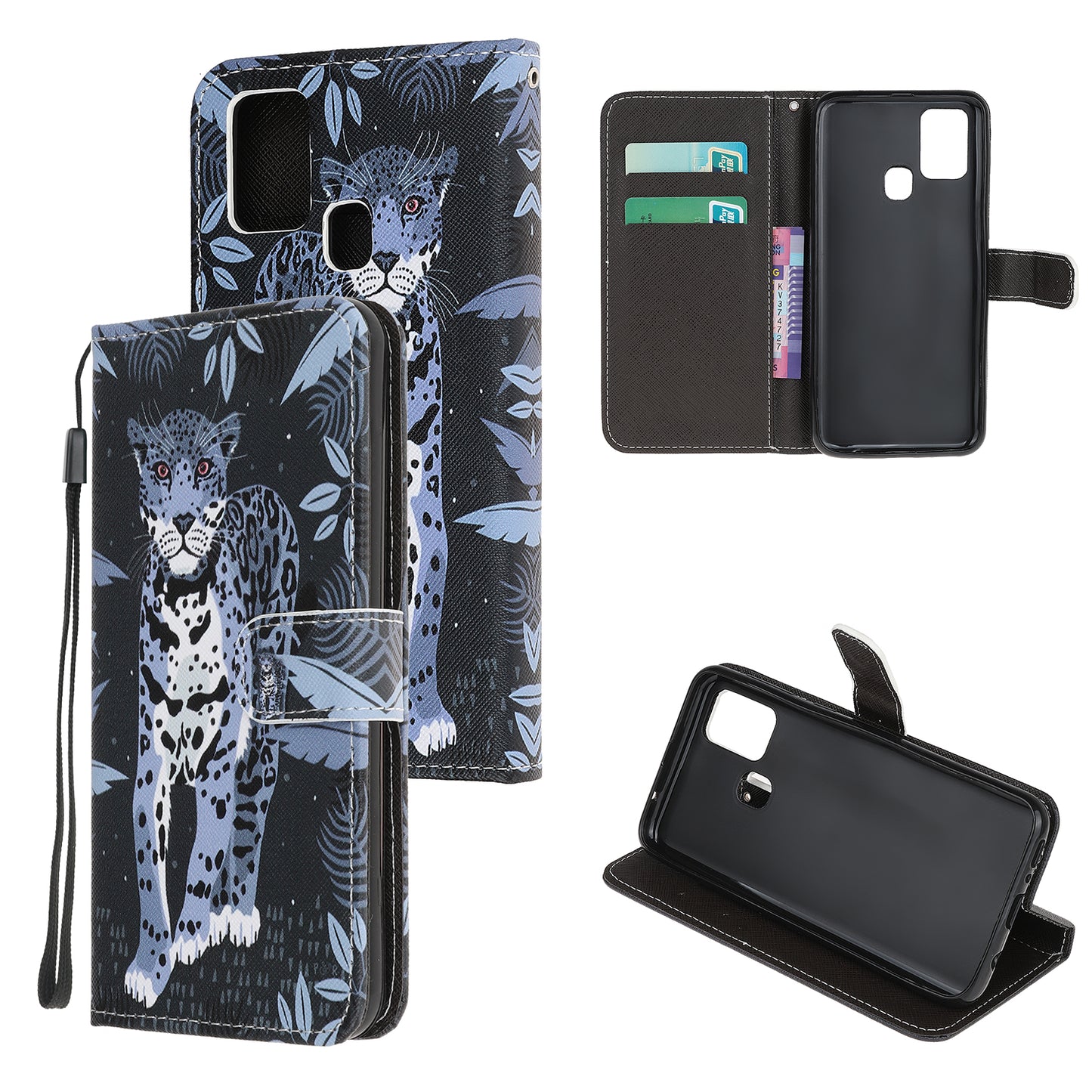 Cross Texture Pattern Printing Stand Shell Wallet Leather Cover for OnePlus Nord N100