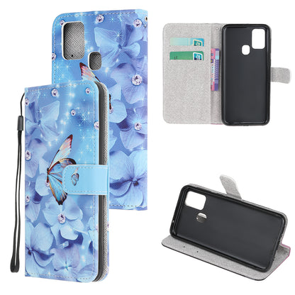 Cross Texture Pattern Printing Stand Shell Wallet Leather Cover for OnePlus Nord N100