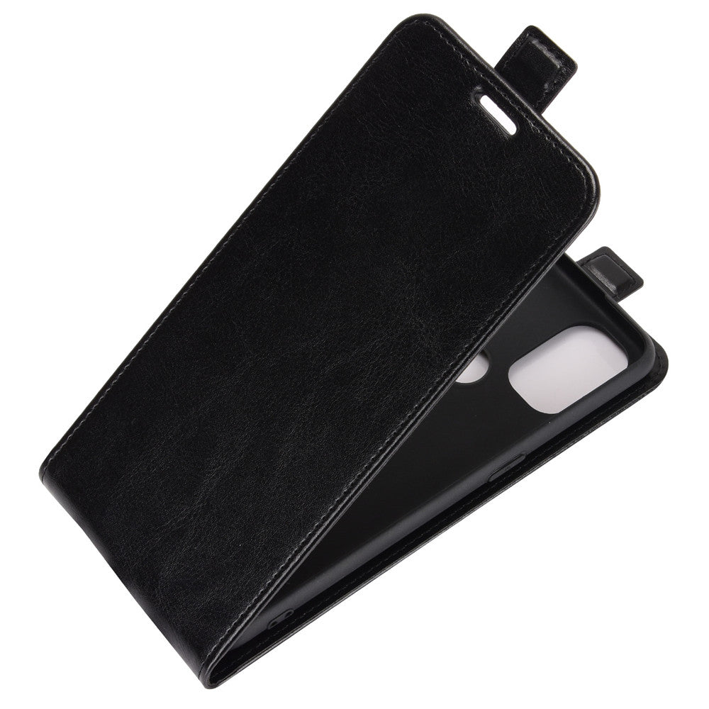 Vertical Flip Crazy Horse Leather Case with Card Slot for OnePlus Nord N10 5G