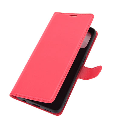 Litchi Texture Wallet Stand Leather Cover Shell for OnePlus Nord N10 5G with Flexible TPU Inner Case