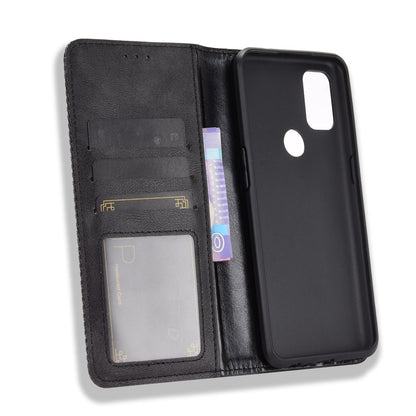 Retro Style Auto-Absorbed Wallet Stand Leather Phone Case for OnePlus Nord N10 5G