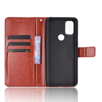 Crazy Horse Wallet Stand Leather Shell with Strap for OnePlus Nord N10 5G