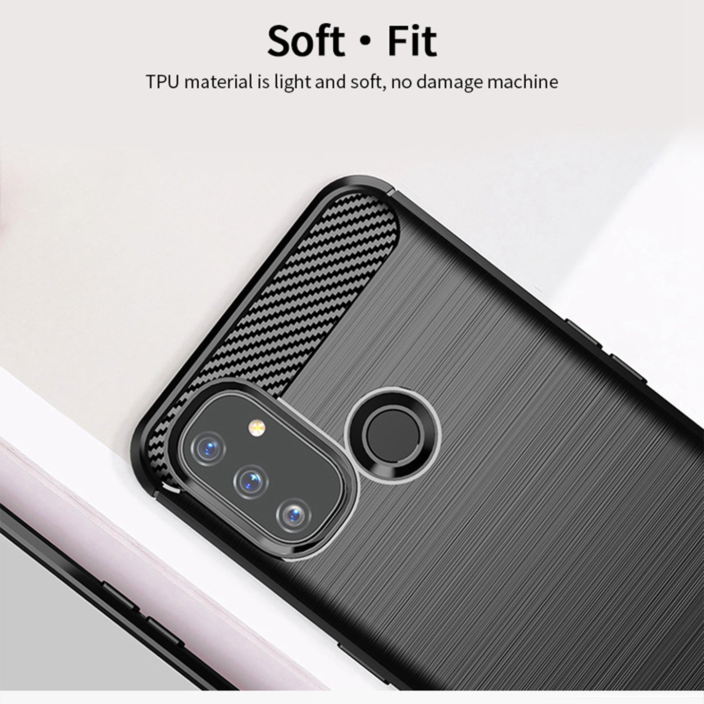 MOFI Carbon Fiber Brushed TPU Cover for OnePlus Nord N100