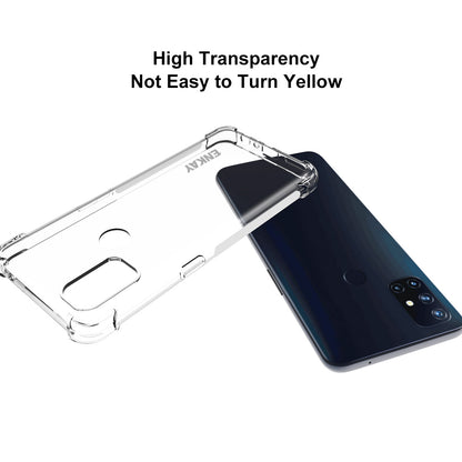 HAT-PRINCE ENKAY Shockproof Clear TPU Phone Case Anti-slip Cover for OnePlus Nord N10 5G