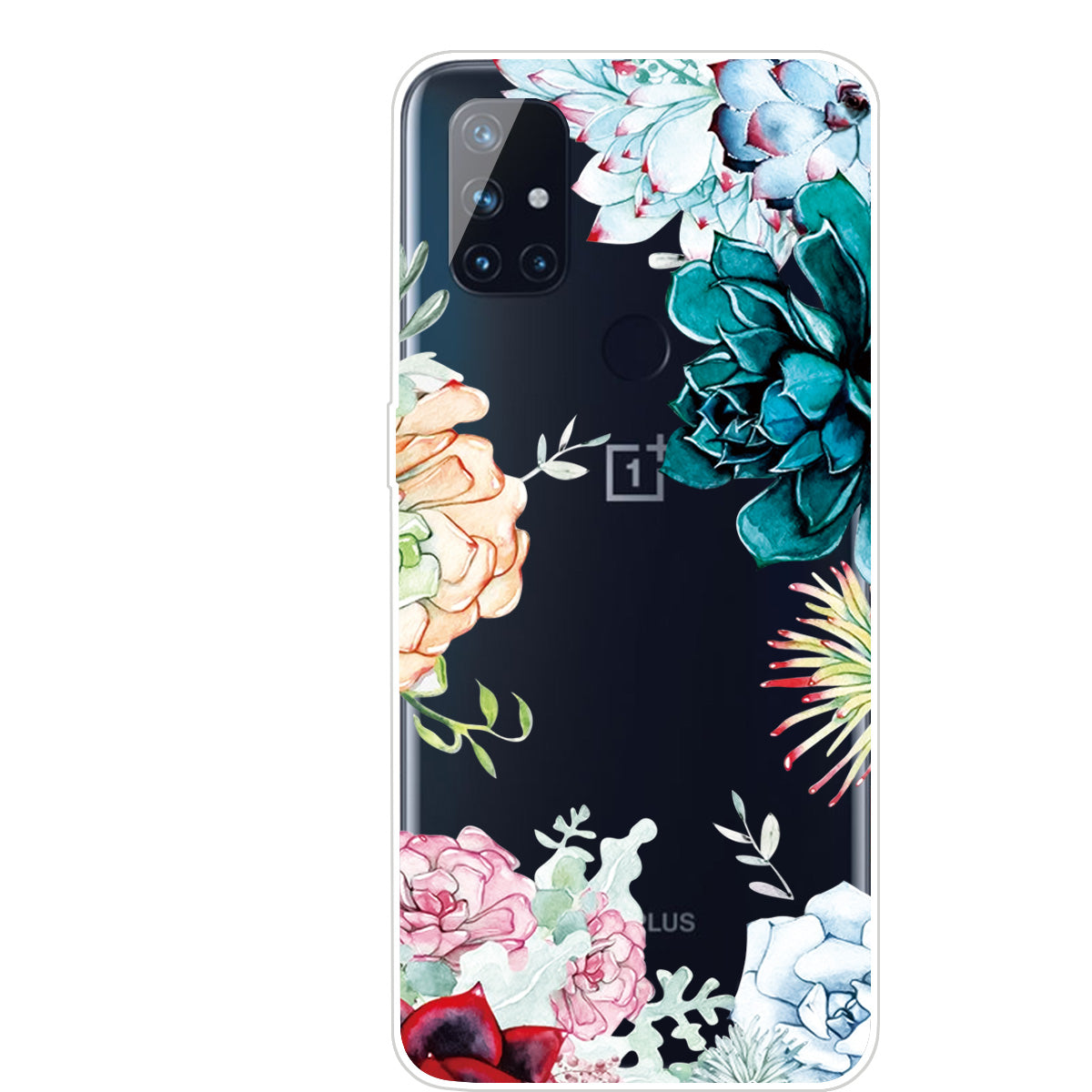 Transparent Pattern Printing TPU Shell for OnePlus Nord N10 5G Soft Phone Case