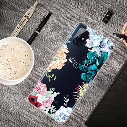 Transparent Pattern Printing TPU Shell for OnePlus Nord N10 5G Soft Phone Case