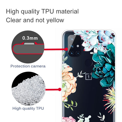 Transparent Pattern Printing TPU Shell for OnePlus Nord N10 5G Soft Phone Case