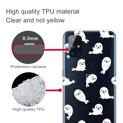 Transparent Pattern Printing TPU Shell for OnePlus Nord N10 5G Soft Phone Case