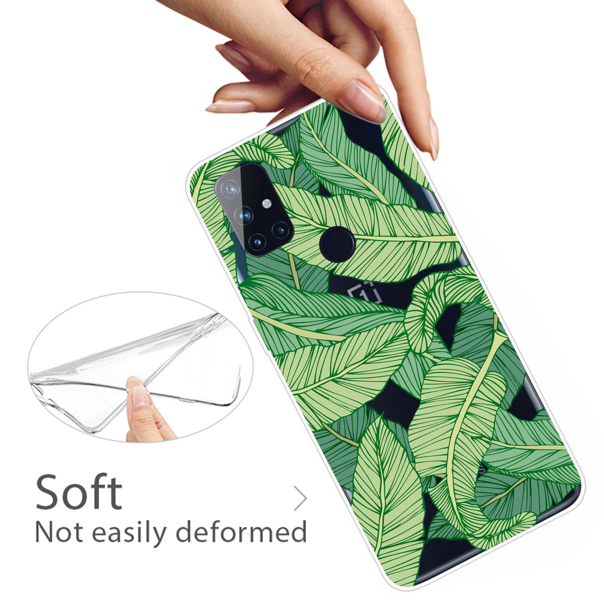 Transparent Pattern Printing TPU Shell for OnePlus Nord N10 5G Soft Phone Case